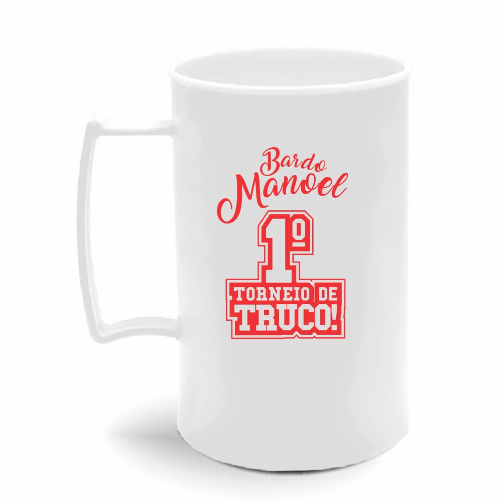 CANECA, COPOS E TAÇAS CANECAS CANECAS PLÁSTICAS CHOPP 300ML IMPRESSÃO 1 COR LEITOSA BRANCA