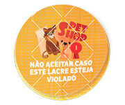 DELIVERY ADESIVO LACRE DE SEGURANÇA ADESIVO PAPEL 80G REDONDO 45X45MM - 4X0 - 70unid - LSGR01C