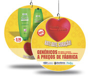 MÓBILE PVC 0,50MM PREMIUM BRANCO MODELO REDONDO 220X220MM - 4X4 - 50unid - M222504C