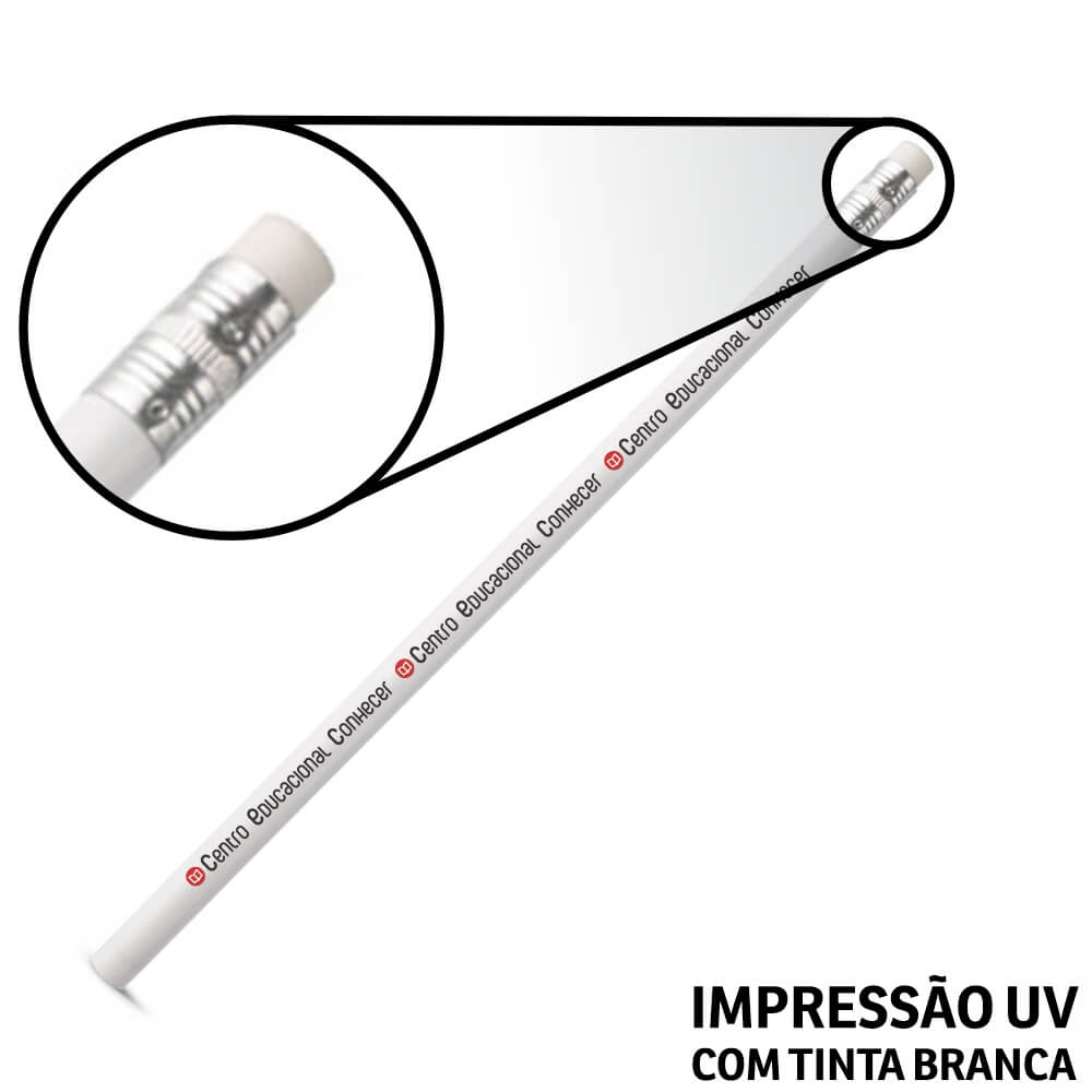 LÁPIS E GIZ DE CERA LÁPIS LÁPIS DE ESCREVER BRANCO RESINADO COM BORRACHA