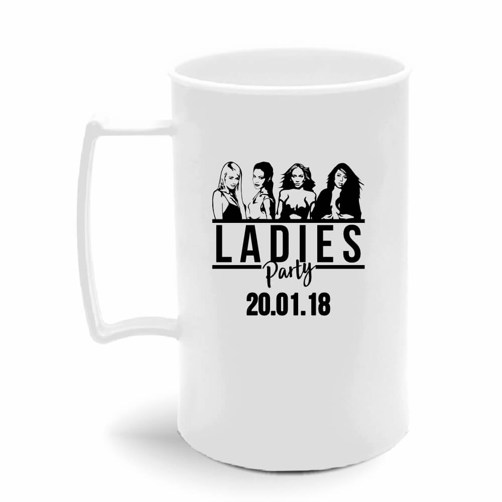 CANECA, COPOS E TAÇAS CANECAS CANECAS PLÁSTICAS CHOPP 300ML IMPRESSÃO 1 COR LEITOSA BRANCA