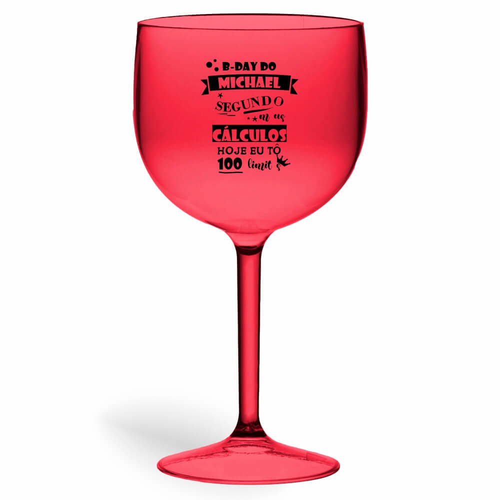 CANECA, COPOS E TAÇAS TAÇAS TAÇAS PLÁSTICAS TAÇA DE GIN 580ML IMPRESSÃO 1 COR TRANSPARENTE VERMELHA
