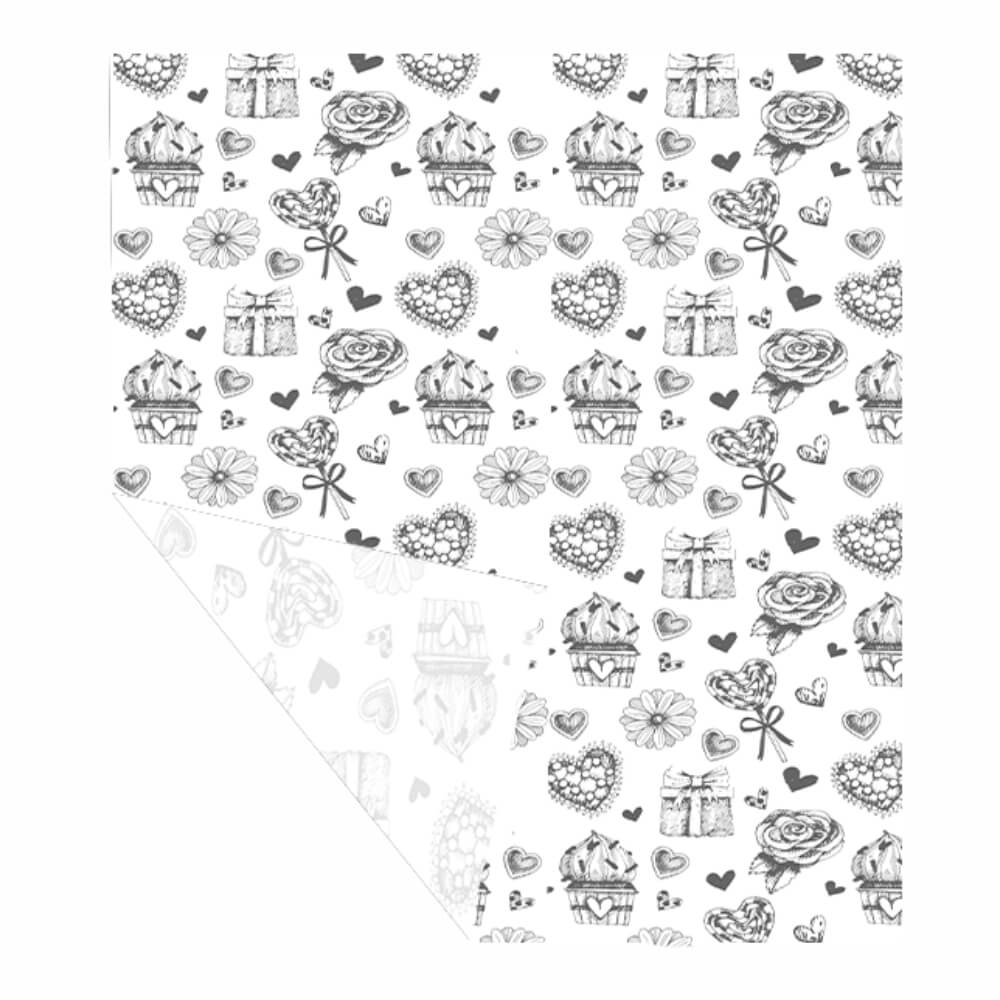 PAPEL PARA PRESENTE PAPEL FLOR POST 35G 600X300MM