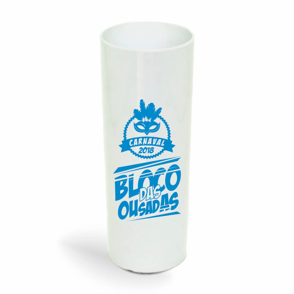 CANECA, COPOS E TAÇAS COPOS COPOS PLÁSTICOS LONG DRINK 350ML IMPRESSÃO 1 COR LEITOSO BRANCO
