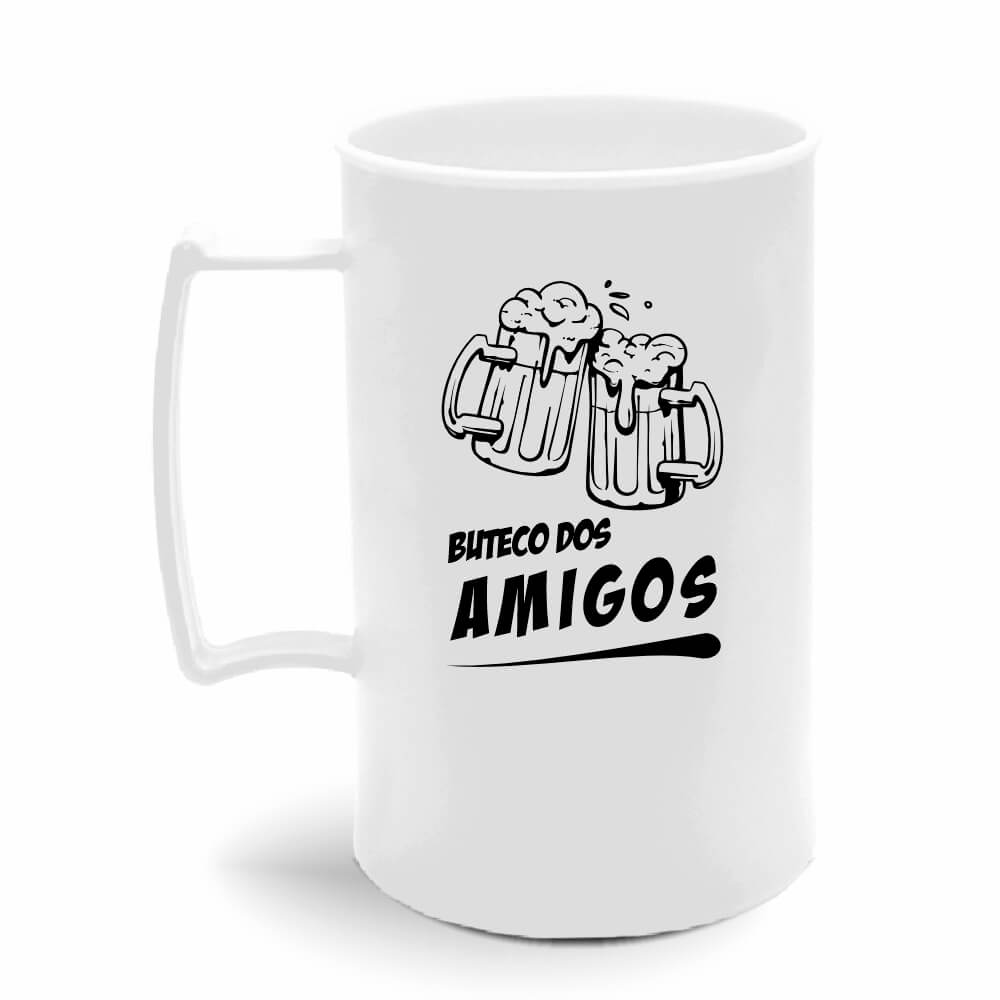 CANECA, COPOS E TAÇAS CANECAS CANECAS PLÁSTICAS CHOPP 300ML IMPRESSÃO 1 COR LEITOSA BRANCA