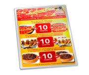 CARDÁPIOS CARDÁPIOS PERSONALIZADOS PLASTIFICADOS PLASTIFICAÇÃO RÍGIDA 0,10MM COUCHÊ 150G 300X420MM