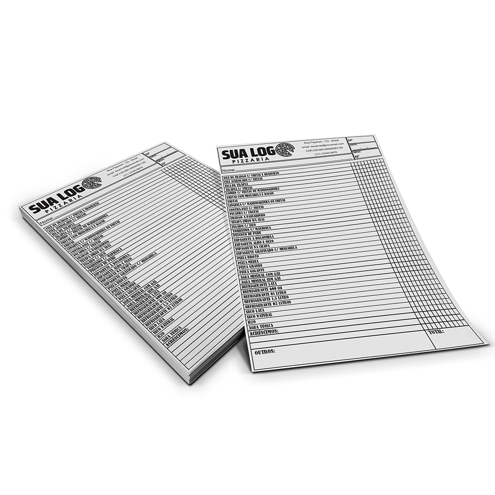 BLOCOS, COMANDAS, RECEITUÁRIOS E TALÕES COMANDAS APERGAMINHADO 75G 150X105MM - 1X1 - 1000unid - CC11C10