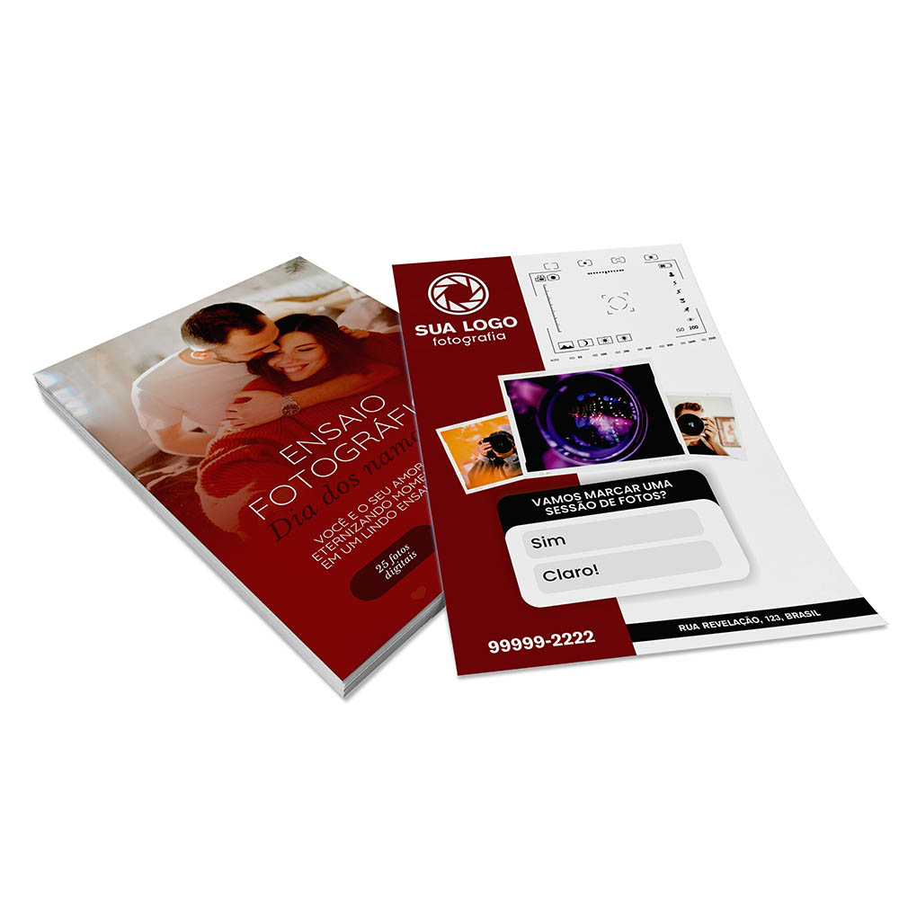 PANFLETOS, FLYERS E FOLHETOS COUCHÊ 150G SEM VERNIZ 200X300MM