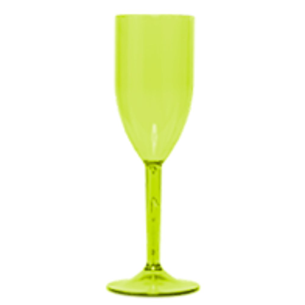 OUTLET EXPRESSIVA SEM PERSONALIZAÇÃO CANECAS E COPOS CANECAS PLASTICAS TAÇA 180ML TRANSPARENTE AMARELO NEON