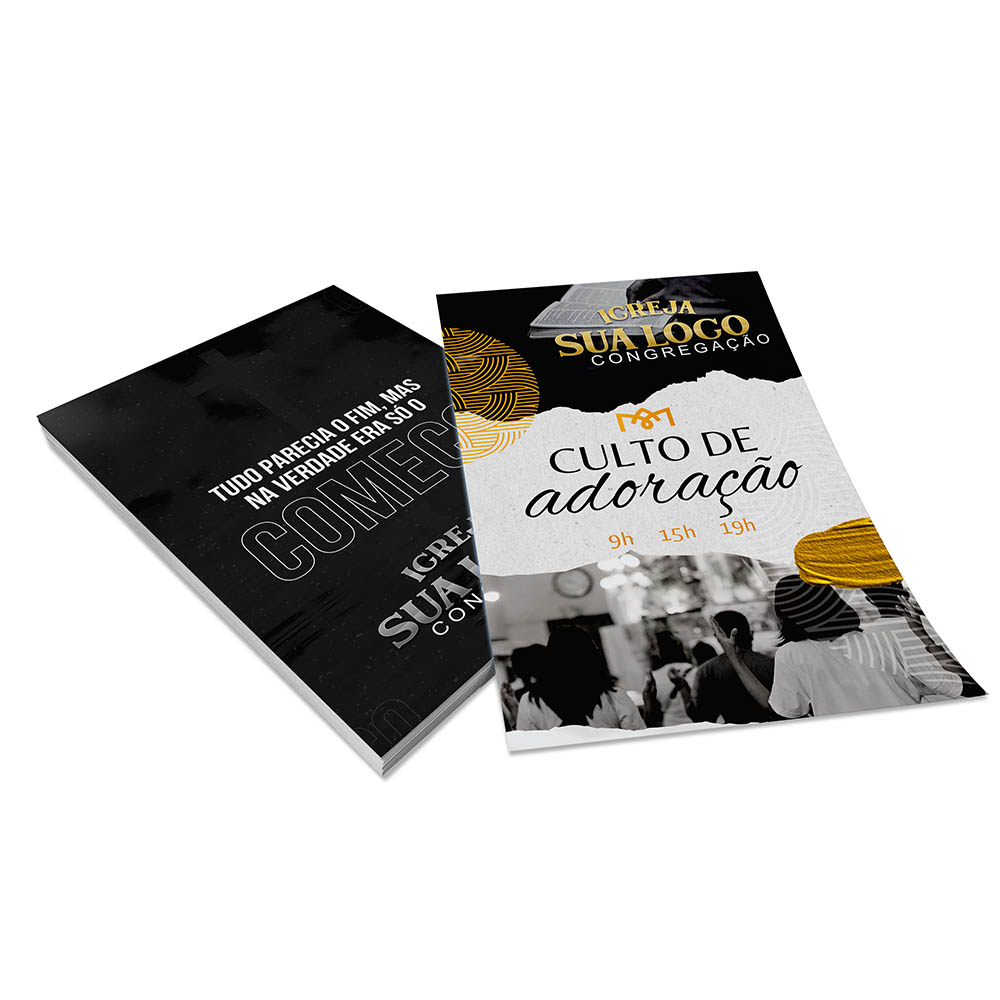 PANFLETOS, FLYERS E FOLHETOS COUCHÊ 150G SEM VERNIZ 200X300MM