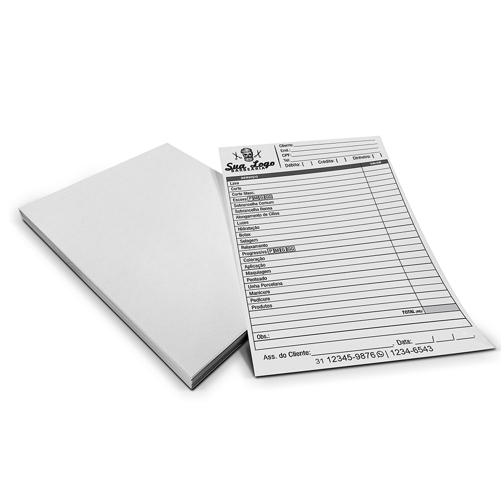 BLOCOS, COMANDAS, RECEITUÁRIOS E TALÕES COMANDAS APERGAMINHADO 75G 150X105MM
