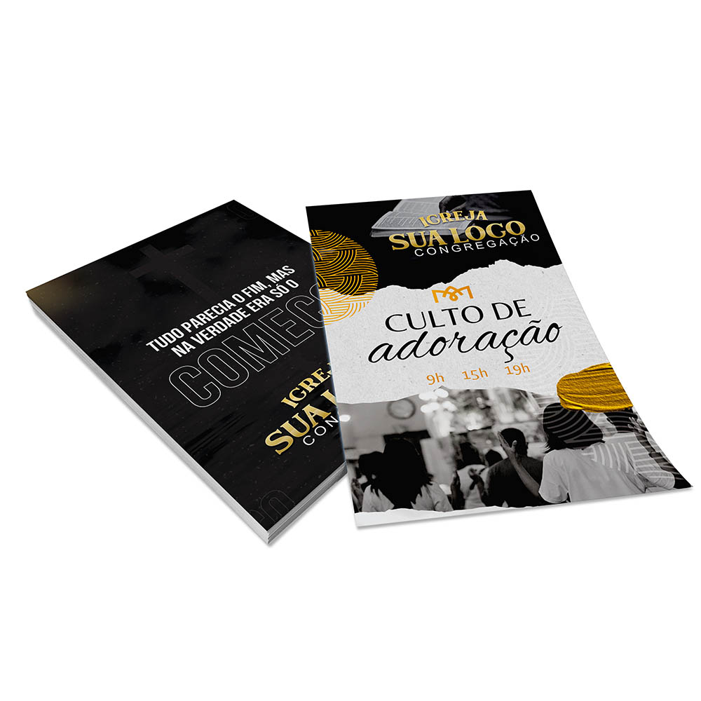 PANFLETOS, FLYERS E FOLHETOS COUCHÊ 150G SEM VERNIZ 200X300MM