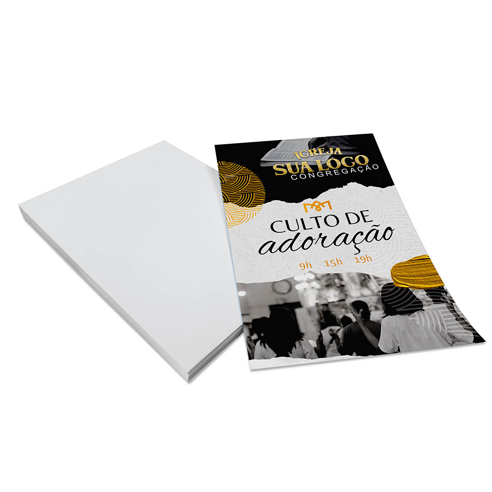 PANFLETOS, FLYERS E FOLHETOS COUCHÊ 150G SEM VERNIZ 200X300MM