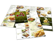 CARDÁPIOS CARDÁPIOS PERSONALIZADOS 4 PÁGINAS COM DOBRA COUCHÊ 250G 480X330MM - 4X4 - 24unid - CC34H25