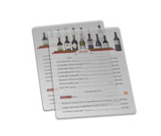 CARDÁPIOS CARDÁPIOS PERSONALIZADOS PVC PVC 0,30MM TRANSLÚCIDO TINTA BRANCA 150X210MM
