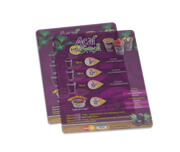 CARDÁPIOS CARDÁPIOS PERSONALIZADOS PVC PVC 0,30MM TRANSLÚCIDO TINTA BRANCA 150X210MM