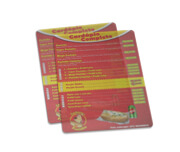 CARDÁPIOS CARDÁPIOS PERSONALIZADOS PVC PVC 0,30MM TRANSLÚCIDO TINTA BRANCA 150X210MM