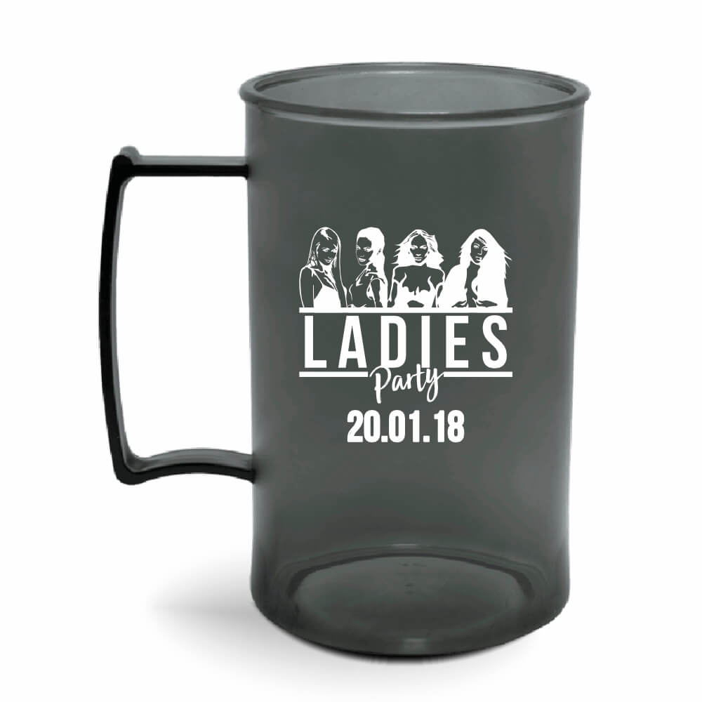 CANECA, COPOS E TAÇAS CANECAS CANECAS PLÁSTICAS CHOPP 300ML IMPRESSÃO 1 COR TRANSPARENTE FUMÊ
