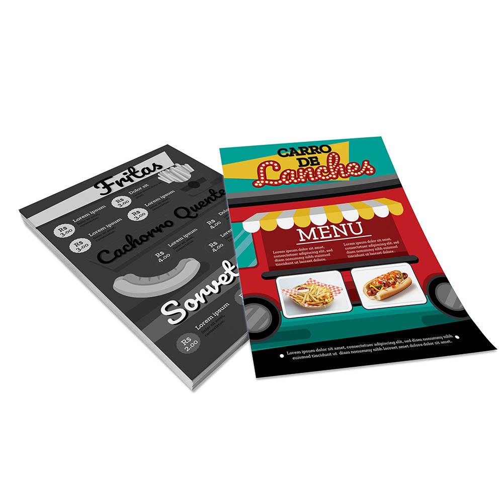 PANFLETOS, FLYERS E FOLHETOS COUCHÊ 150G SEM VERNIZ 300X400MM - 4X1 - 200unid - 145441C