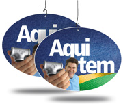 MÓBILE PVC 0,50MM PREMIUM BRANCO MODELO REDONDO 300X220MM - 4X4 - 24unid - M232254C