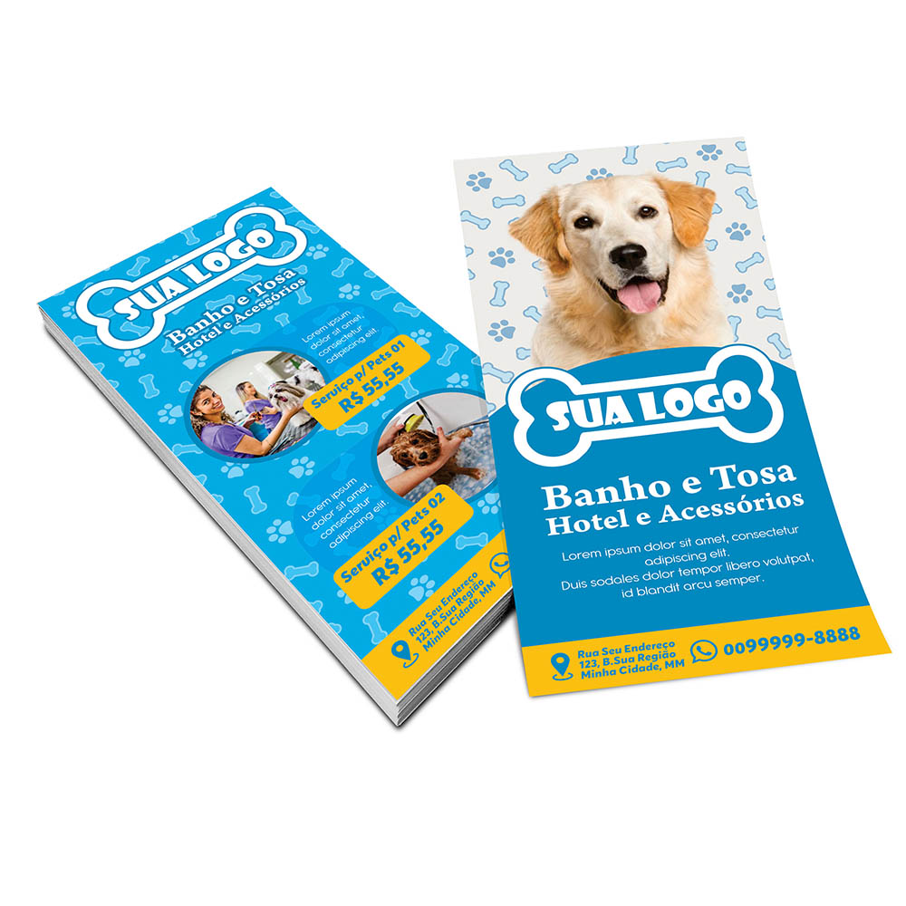PANFLETOS, FLYERS E FOLHETOS APERGAMINHADO 180G 100X210MM - 4X4 - 500unid - P1544DAC1C