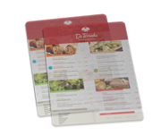 CARDÁPIOS CARDÁPIOS PERSONALIZADOS PVC PVC 0,30MM TRANSLÚCIDO TINTA BRANCA 210X300MM