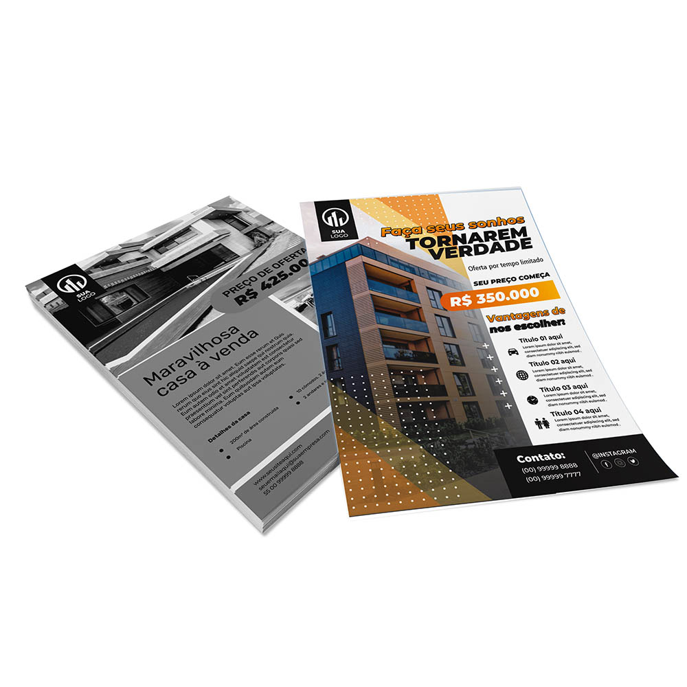 PANFLETOS, FLYERS E FOLHETOS APERGAMINHADO 180G 105X150MM