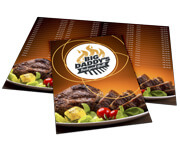 CARDÁPIOS CARDÁPIOS PERSONALIZADOS 4 PÁGINAS COM DOBRA COUCHÊ 300G 330X480MM - 4X4 - 10unid - CC34V10C