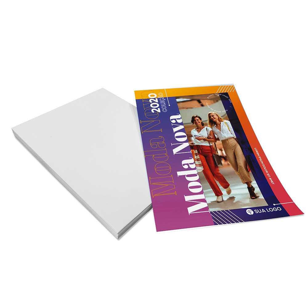 PANFLETOS, FLYERS E FOLHETOS APERGAMINHADO 180G 105X150MM - 4X0 - 100unid - PAP1180C