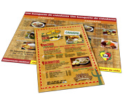 CARDÁPIOS CARDÁPIOS PERSONALIZADOS 4 PÁGINAS COM DOBRA COUCHÊ 300G 330X480MM - 4X4 - 200unid - CC34V200C