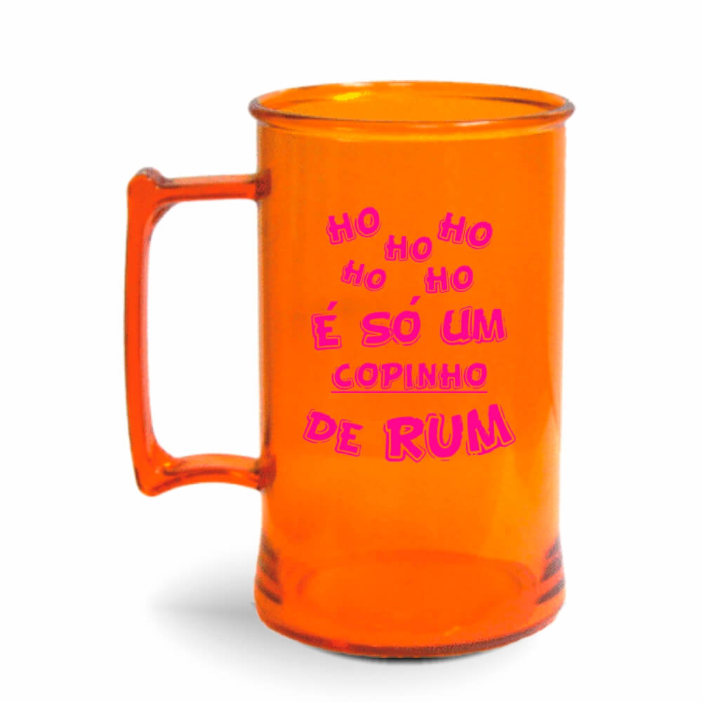 CANECA, COPOS E TAÇAS CANECAS CANECAS PLÁSTICAS CHOPP 300ML IMPRESSÃO 1 COR TRANSPARENTE LARANJA