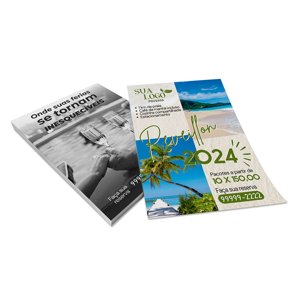PANFLETOS, FLYERS E FOLHETOS COUCHÊ 150G SEM VERNIZ 300X400MM - 4X1 - 10000unid - 14544A4