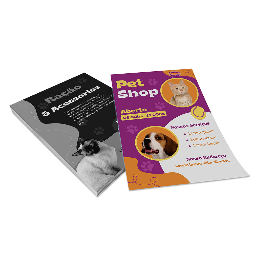 PANFLETOS, FLYERS E FOLHETOS COUCHÊ 90G SEM VERNIZ 200X280MM