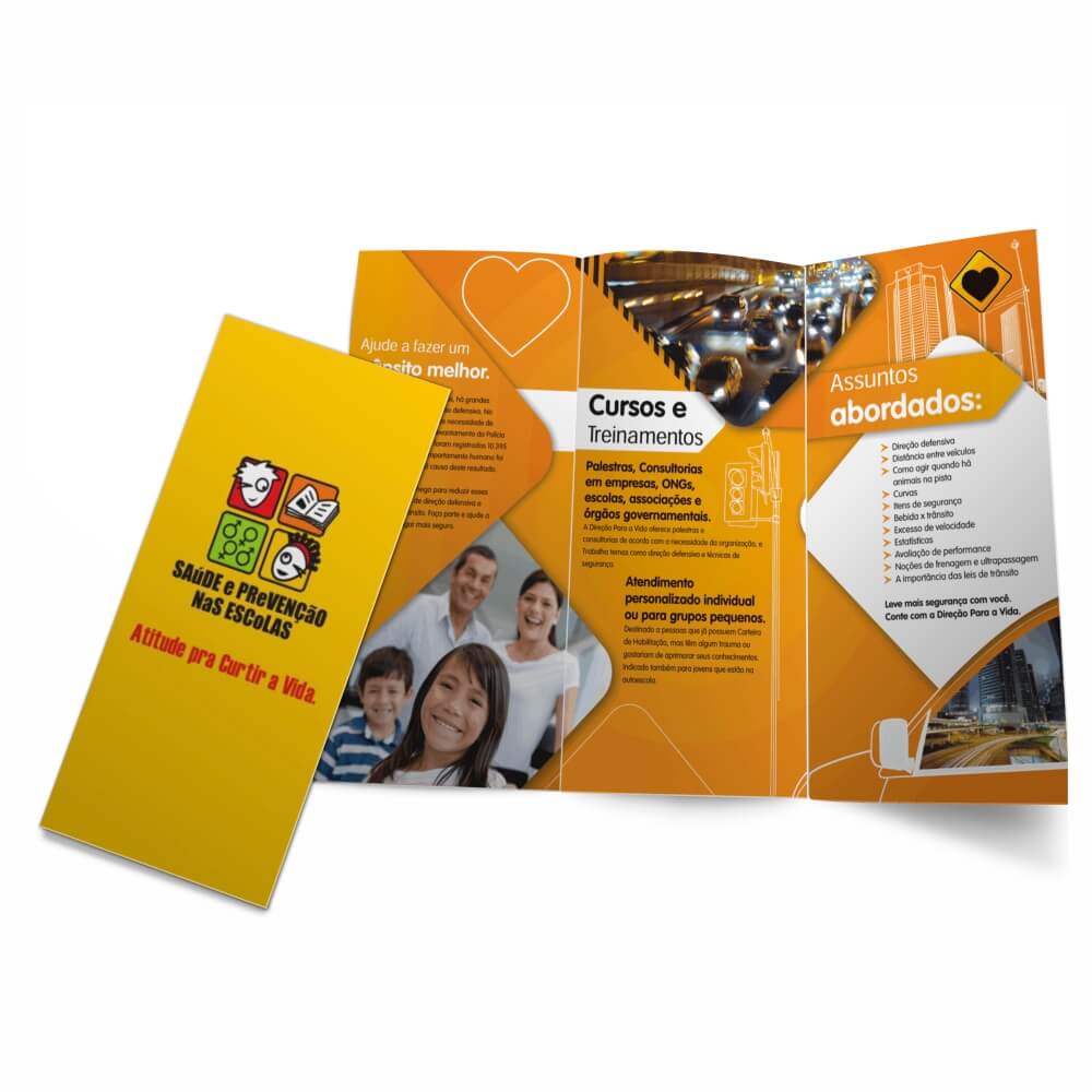 FOLDERS E MALA DIRETA COUCHÊ 90G SEM VERNIZ 280X200MM 2 DOBRAS