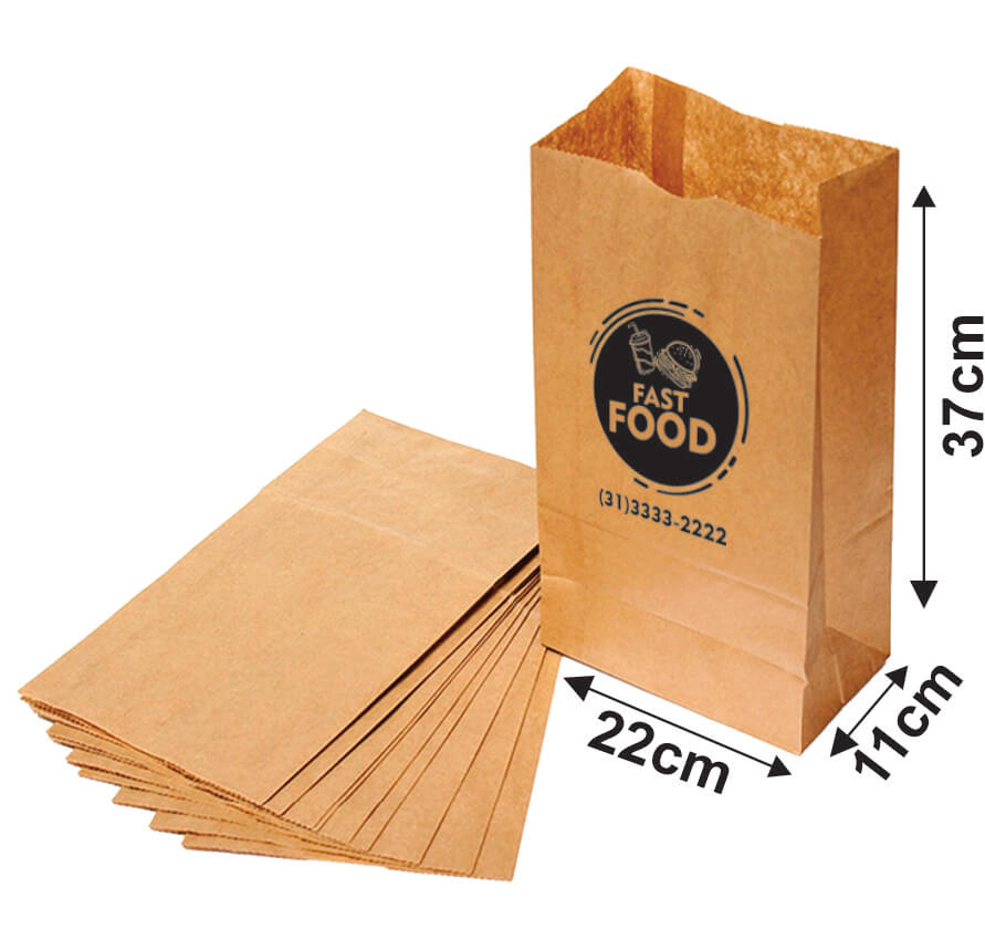 SACOLAS E SACOS SACO PARA DELIVERY 1X0 TAMANHO M 220X370MM
