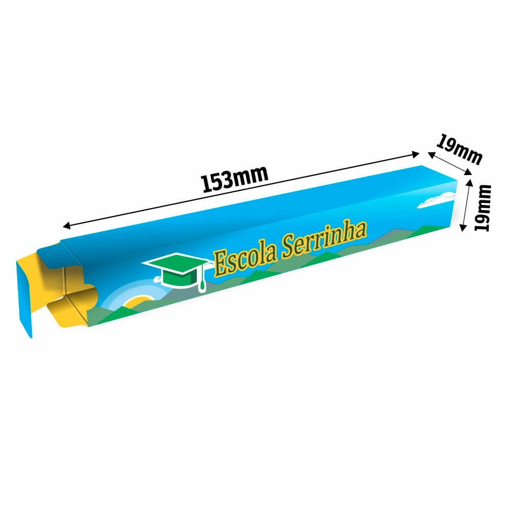 CAIXAS E EMBALAGENS CAIXAS PERSONALIZADAS CAIXA PARA CANETAS COUCHÊ 300G LAM FOSCA FRENTE E VERNIZ LOCALIZADO FRENTE - 4X4 - 1000unid - CC3F441M