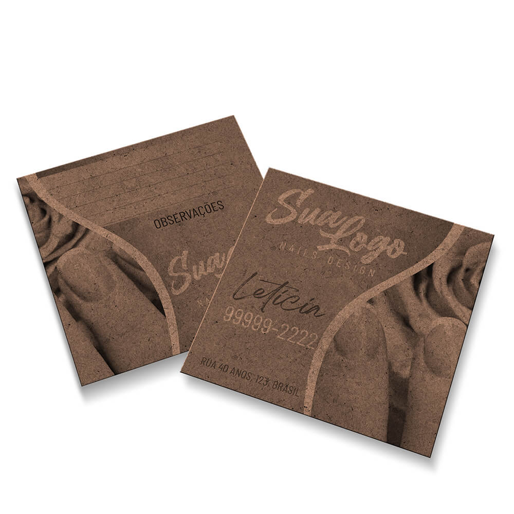 CARTÕES DUPLO KRAFT 250G SEM LAMINAÇÃO E SEM VERNIZ UV SEM VERNIZ - 1X1 - 100unid - CDDK100CC3