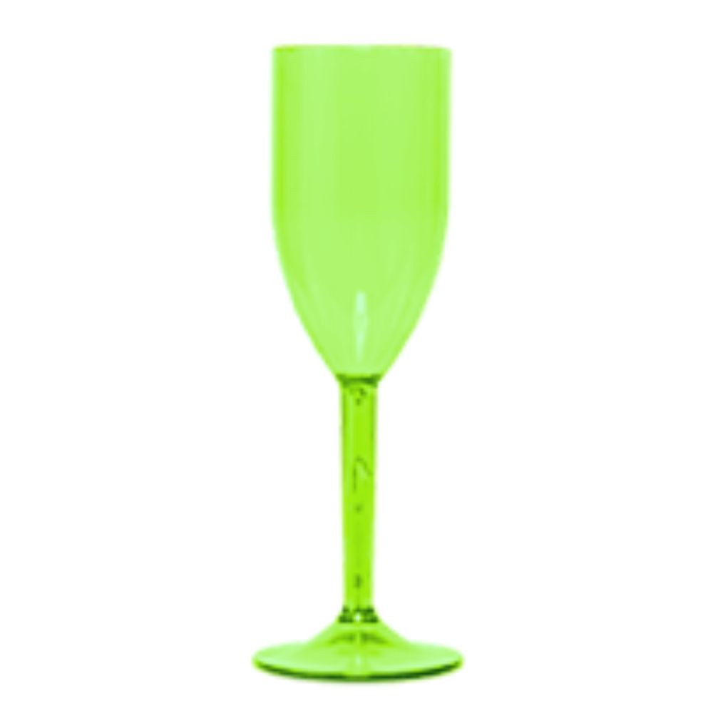 OUTLET EXPRESSIVA SEM PERSONALIZAÇÃO CANECAS E COPOS CANECAS PLASTICAS TAÇA 180ML TRANSPARENTE VERDE NEON - 0X0 - 10unid - TACTVE10CP