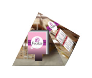 CALENDÁRIOS E FOLHINHAS 2025 CALENDÁRIO DE MESA PORTA CARTÕES PIRÂMIDE COUCHÊ 300G VERNIZ UV TOTAL FRENTE - 4X0 - 3000unid - CPO08D