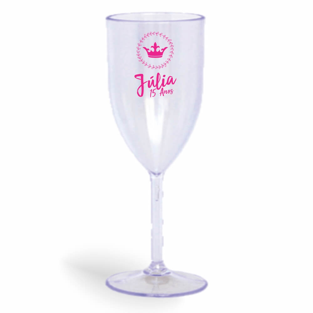 CANECA, COPOS E TAÇAS TAÇAS TAÇAS PLÁSTICAS TAÇA DE VINHO 330ML IMPRESSÃO 1 COR TRANSPARENTE CRISTAL