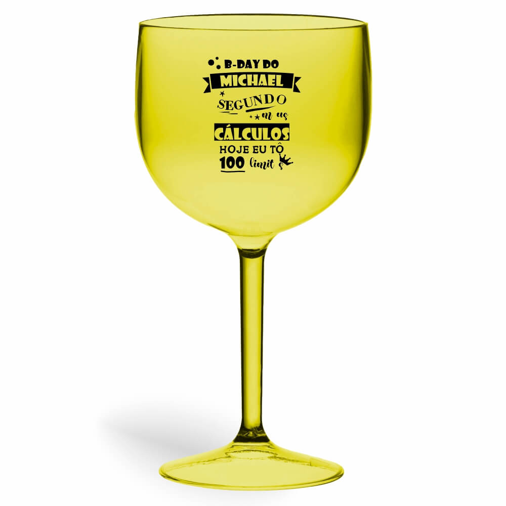 CANECA, COPOS E TAÇAS TAÇAS TAÇAS PLÁSTICAS TAÇA DE GIN 580ML IMPRESSÃO 1 COR TRANSPARENTE AMARELA