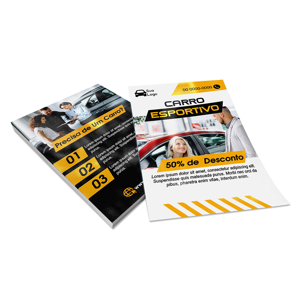 PANFLETOS, FLYERS E FOLHETOS COUCHÊ 150G VERNIZ UV TOTAL FRENTE E VERSO 100X150MM - 4X4 - 10000unid - P101525UV2