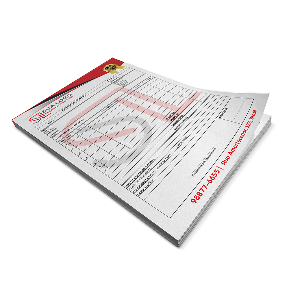 BLOCOS, COMANDAS, RECEITUÁRIOS E TALÕES RECEITUÁRIOS APERGAMINHADO 90G 150X210MM - 4X0 - 500unid - 8301