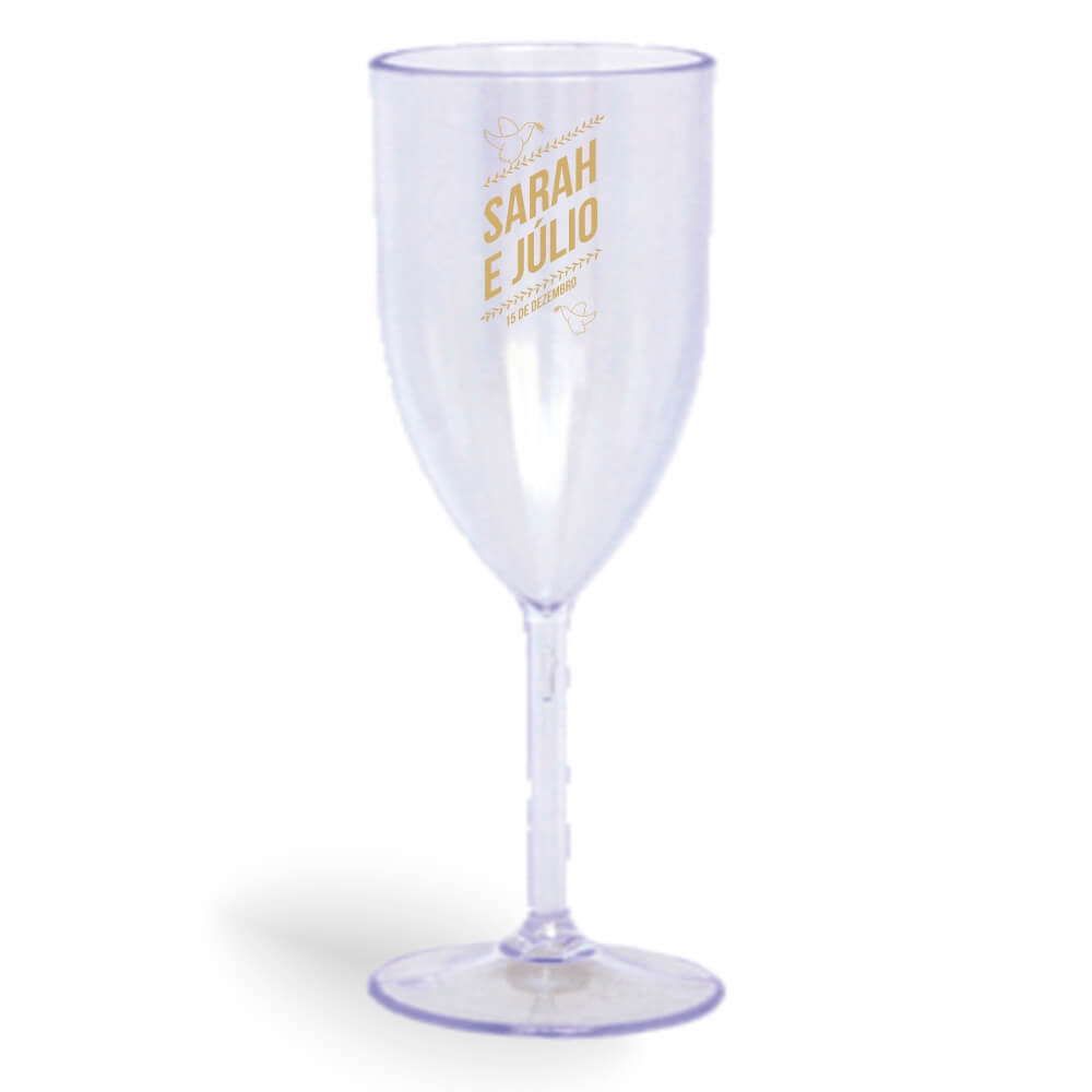 CANECA, COPOS E TAÇAS TAÇAS TAÇAS PLÁSTICAS TAÇA DE VINHO 330ML IMPRESSÃO 1 COR TRANSPARENTE CRISTAL