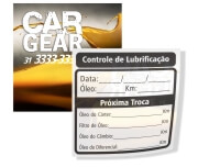 ADESIVOS TROCA DE ÓLEO VINIL TRANSPARENTE COM TINTA BRANCA 63X63MM - 4X1 - 500unid - ETQTOCC