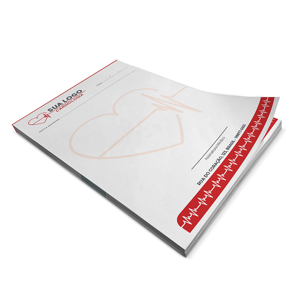 BLOCOS, COMANDAS, RECEITUÁRIOS E TALÕES RECEITUÁRIOS APERGAMINHADO 90G 150X210MM - 4X0 - 50unid - BRD01C