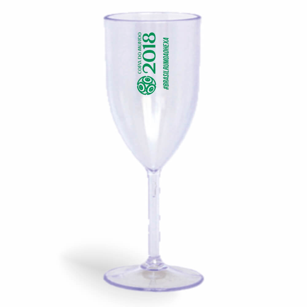 CANECA, COPOS E TAÇAS TAÇAS TAÇAS PLÁSTICAS TAÇA DE VINHO 330ML IMPRESSÃO 1 COR TRANSPARENTE CRISTAL