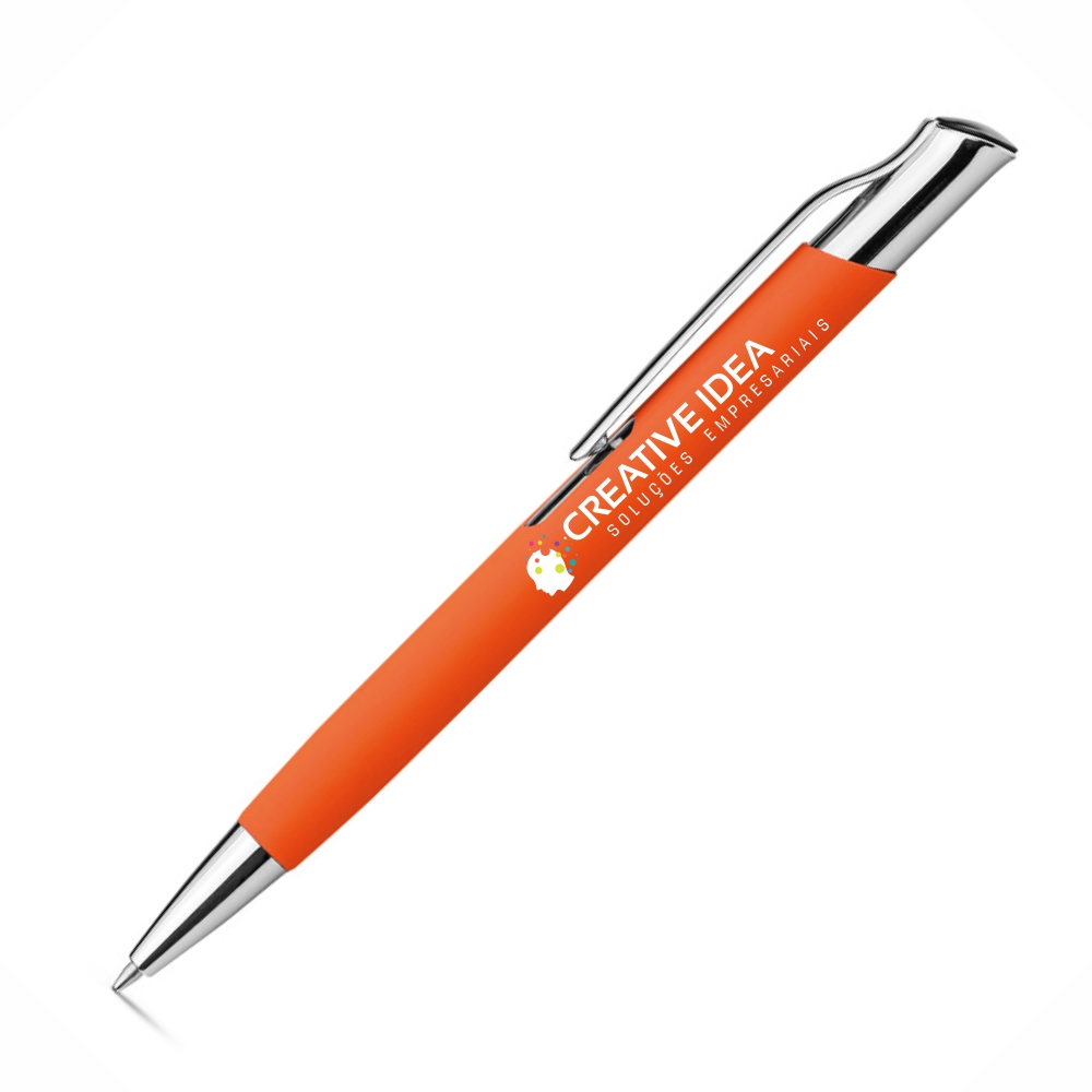 CANETAS IMPRESSÃO COLORIDA LINHA PREMIUM OLAF SOFT LARANJA