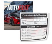 ADESIVOS TROCA DE ÓLEO VINIL TRANSPARENTE COM TINTA BRANCA 63X63MM - 4X1 - 1000unid - ETQTODC
