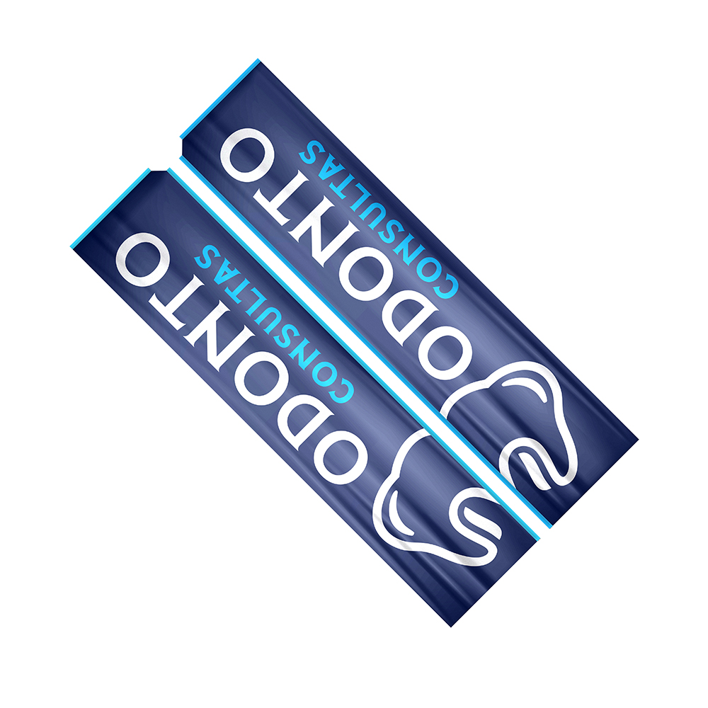 WIND BANNER BANDEIRA AVULSA TECIDO OXFORD GG MODELO RETANGULAR